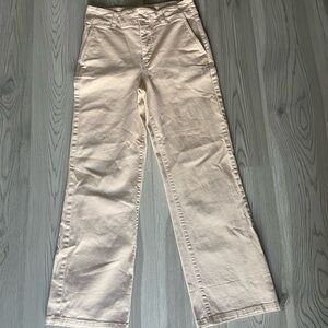 PILCRO Women’s Cream Wide-Leg Pants Size 27